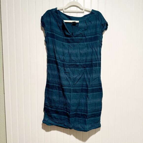 Prana Teal Blue Kai Cotton Dress Size Medium - Picture 2 of 7